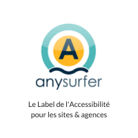 Lien vers le site de AnySurfer, l'asbl active dans la formation, les audits et la labelisation des sites et des agences